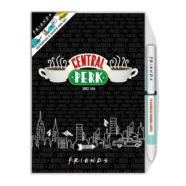 מחברת חברים סנטרל פארק כריכה קשה כולל עט פתגמים | Friends Quotes Notebook With Pen Set