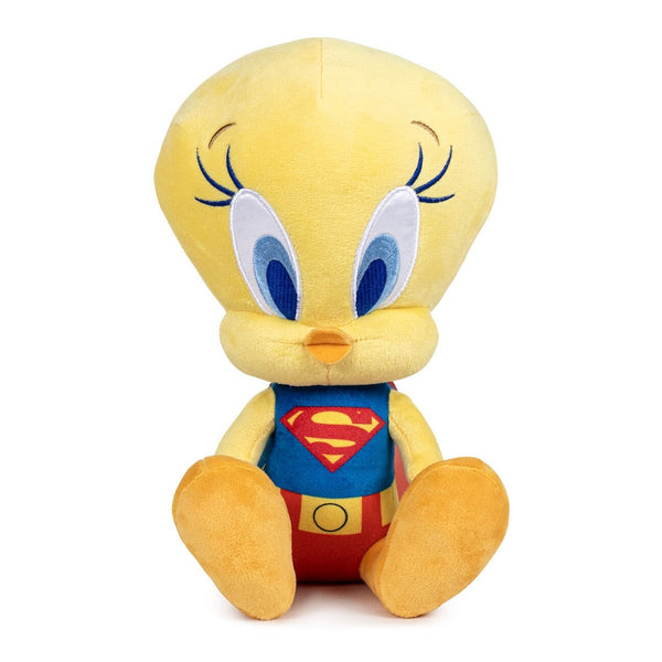 בובת פרווה טוויטי סופרמן 27 ס"מ | Tweety Superman Looney Tunes 100th Warner Bros Anniversary Plush | בובות פרווה | פלאנט איקס | Planet X