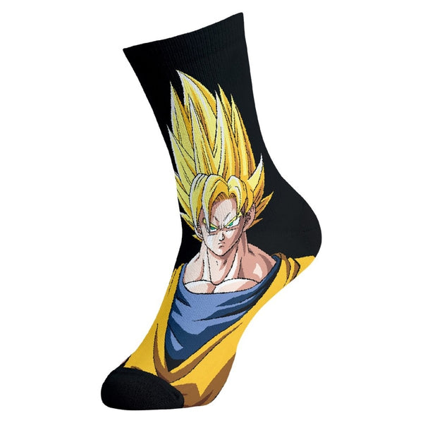 גרביים מעוצבות גוקו סופר סאייה דרגון בול | Super Saiyan Goku Dragon Ball Z Socks | גרביים | פלאנט איקס | Planet X