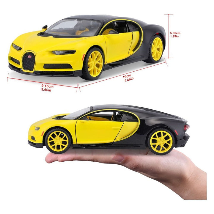 בוגאטי שירון צהוב\שחור 1:24 מהדורה מיוחדת | Bugatti Chiron Black And Yellow Maisto Special Edition 1:24 | רכבים | פלאנט איקס | Planet X