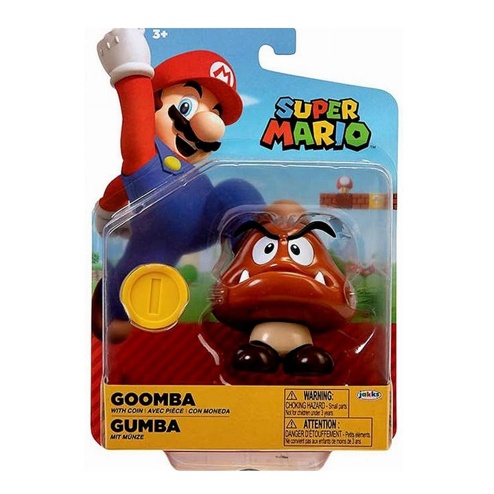 בובת גומבה כולל אביזר מטבע | Goomba 4" With Coin Jakks Pacific | דמויות וגיבורים | פלאנט איקס | Planet X