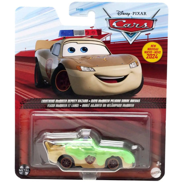 מכונית ספידי מקווין דפיוטי האזארד מכוניות דיסני פיקסאר | Disney Pixar Cars Lightning McQueen Deputy Hazard Die Cast 1:55