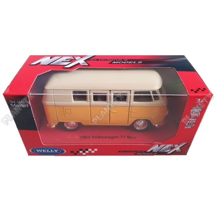 פולקסווגן טרנספורטר T1 1963 | Volkswagen T1 Bus 1963 1:36 Scale Model Welly | רכבים | פלאנט איקס | Planet X