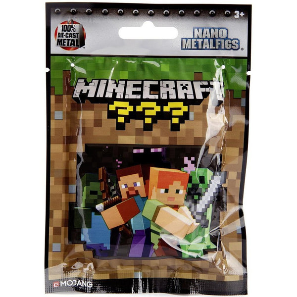 דמות מיינקראפט 4 ס"מ ממתכת בשקית הפתעה | Minecraft Nano Metalfigs Mystery Bag