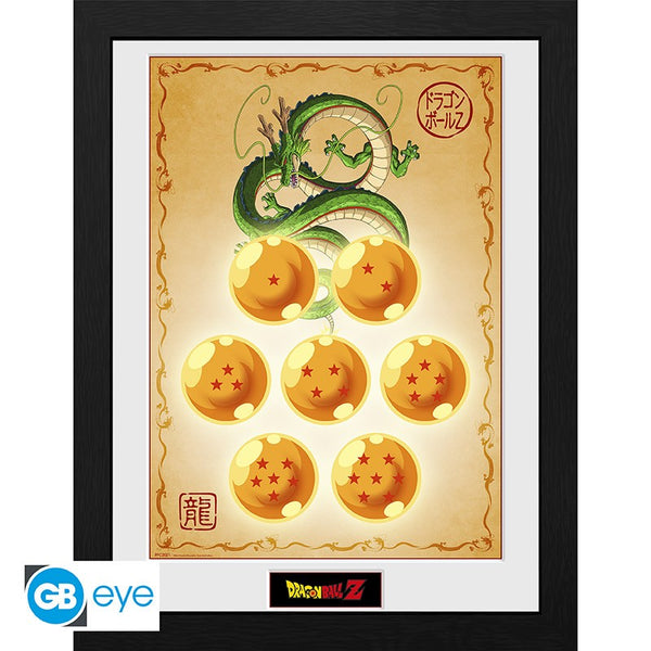 תמונה ממוסגרת שנרון עם כדורים דרגון בול | Dragon Ball Framed print Shenron