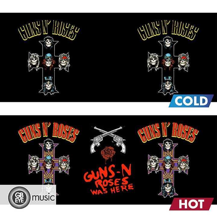 ספל פלא מחליף צבע גאנז אנד רוזס 320 מ"ל | Guns N Roses was here! Heat Change Mug | ספלים וכוסות | פלאנט איקס | Planet X