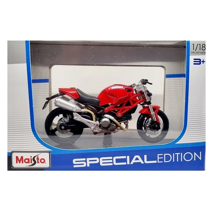 דוקאטי מונסטר 696 1:18 מהדורה מיוחדת | Ducati Monster 696 1:18 Maisto Special Edition | רכבים | פלאנט איקס | Planet X