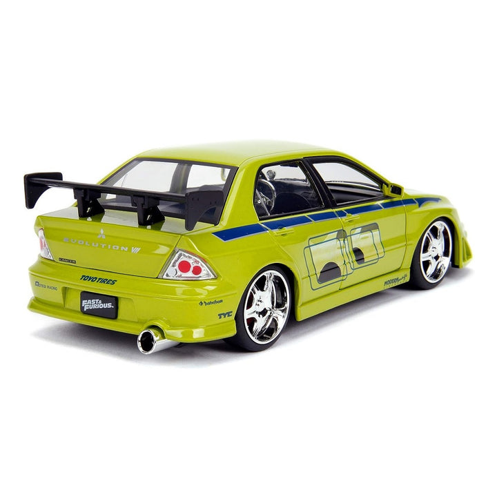 מיצובישי לנסר איבולושן מהיר ועצבני 1:24 | Fast And Furious Brian's Mitsubishi Lancer Evolution VII 1:24 | רכבים | פלאנט איקס | Planet X