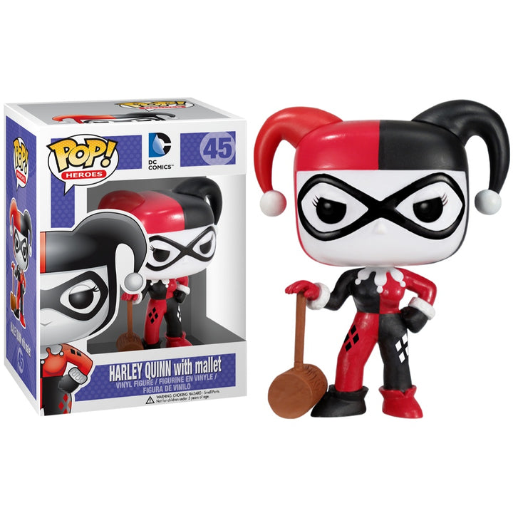 בובת פופ הארלי קווין קלאסית עם פטיש | Funko Pop! Harley Quinn with Mallet (Classic) 45