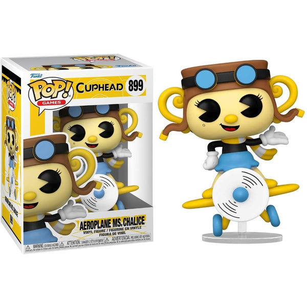 בובת פופ קאפהד מיס צ'אליס במטוס | Funko Pop! Cuphead Aeroplane Ms. Chalice 899