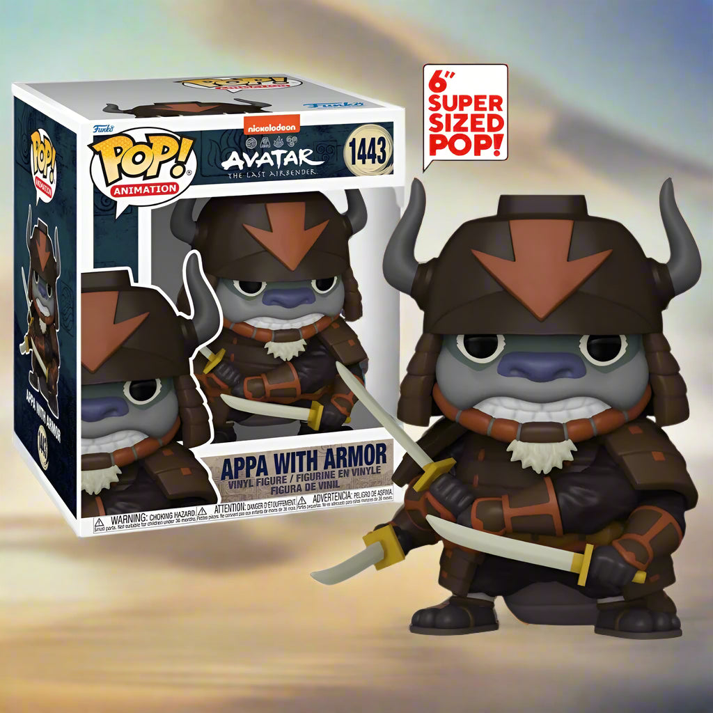 בובת פופ אווטאר אפה עם שיריון (סופר) 6 אינץ' | Funko Pop! Appa with Ar ...