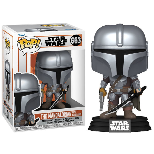 בובת פופ המנדלוריאן עם חרב דארקסייבר | Funko Pop The Mandalorian With Darksaber 663