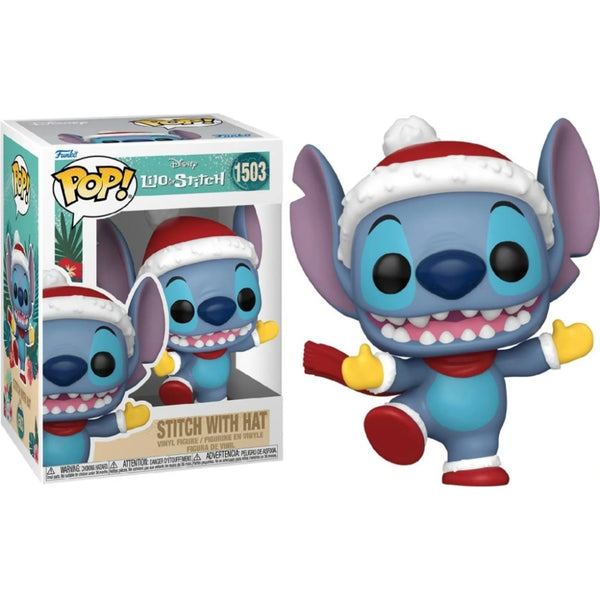 בובת פופ סטיץ' עם כובע סנטה לילו וסטיץ' | Funko Pop! Stitch With Hat Lilo & Stitch 1503