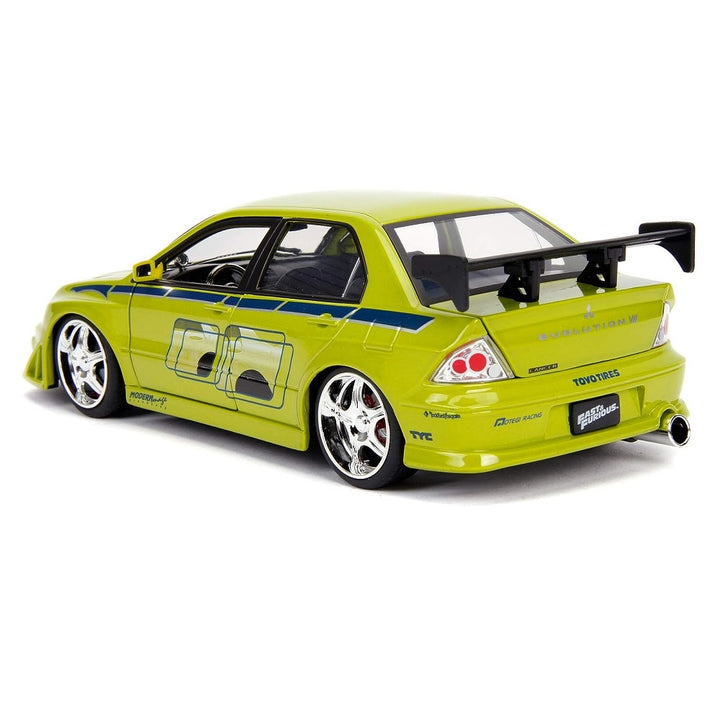 מיצובישי לנסר איבולושן מהיר ועצבני 1:24 | Fast And Furious Brian's Mitsubishi Lancer Evolution VII 1:24 | רכבים | פלאנט איקס | Planet X