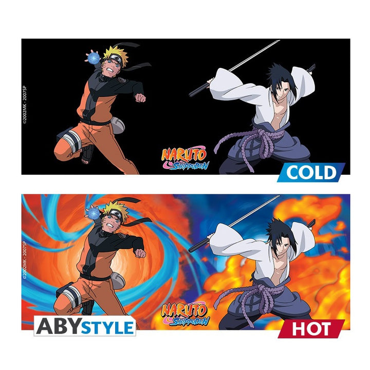 ספל פלא מחליף צבע נארוטו וסאסקה 460 מ"ל | Naruto Shippuden Naruto And Sasuke Heat Change Mug | ספלים וכוסות | פלאנט איקס | Planet X