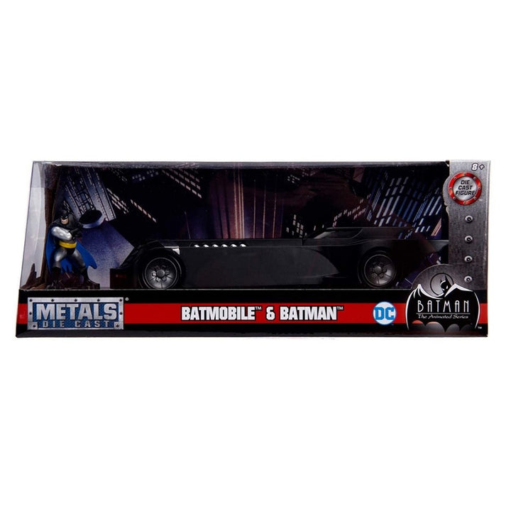 באטמוביל סדרת האנימציה המצוירת ודמות באטמן | Batman The Animated Series Batmobile And Batman 1:24 | רכבים | פלאנט איקס | Planet X