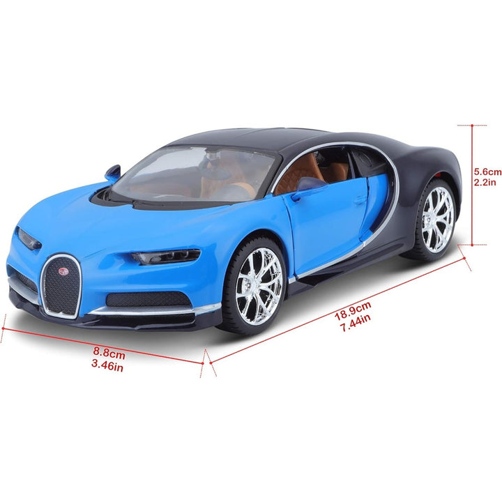 בוגאטי שירון כחול\שחור 1:24 מהדורה מיוחדת | Bugatti Chiron Black And Blue Maisto Special Edition 1:24 | רכבים | פלאנט איקס | Planet X