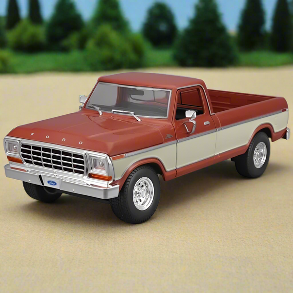 דגם מכונית פורד F-150 פיקאפ 1979 1:18 מהדורה מיוחדת | Ford F150 Pick-Up 1979 1:18 Maisto Special Edition