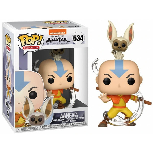 בובת פופ אווטאר אנג עם מומו | Funko Pop Aang and Momo 534 Avatar | בובת פופ | פלאנט איקס | Planet X