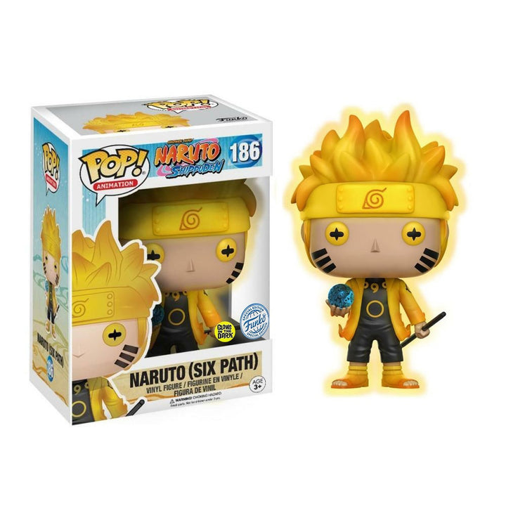 בובת פופ נארוטו זוהר בחושך מהדורה מיוחדת | Funko Pop Naruto (Six Path) 186 Special Edition Blue Sticker | בובת פופ | פלאנט איקס | Planet X