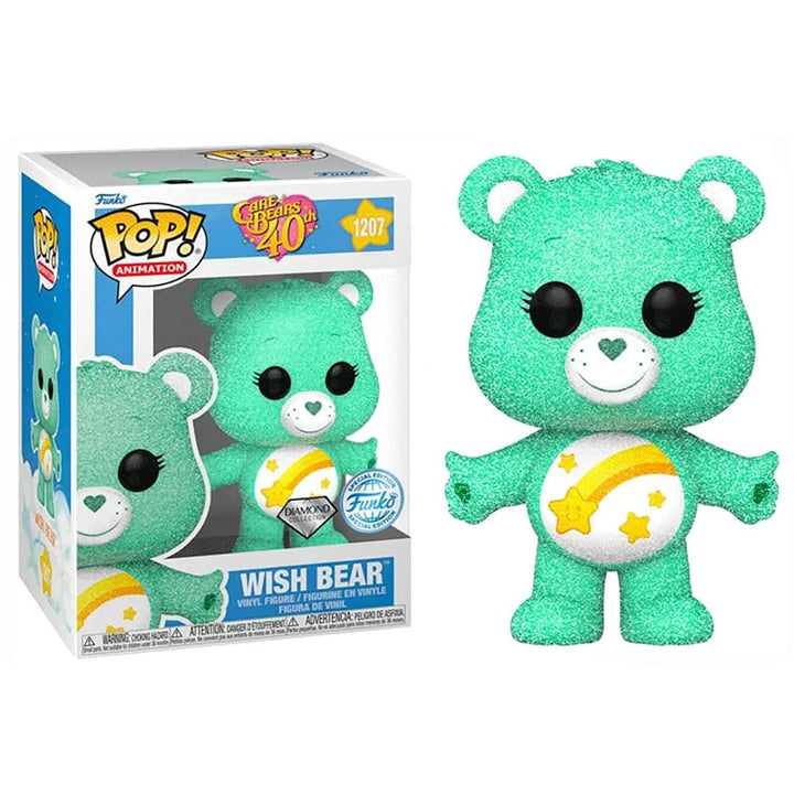 בובת פופ דובון משאלה מהדורת יהלום מיוחדת | Funko Pop Wish Bear Diamond Collection Special Edition 1207 Care Bears | בובת פופ | פלאנט איקס | Planet X