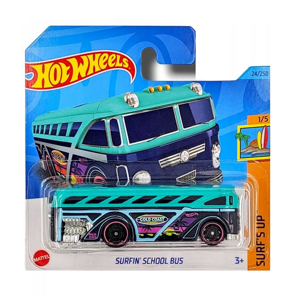 הוט ווילס אוטובוס גולשים | Hot Wheels Surfin' School Bus (2nd Color) | רכבים | פלאנט איקס | Planet X