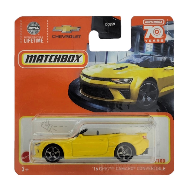 מאצ'בוקס שברולט קמארו קבריולט 2016 | Matchbox '16 Chevy Camaro Convertible | רכבים | פלאנט איקס | Planet X