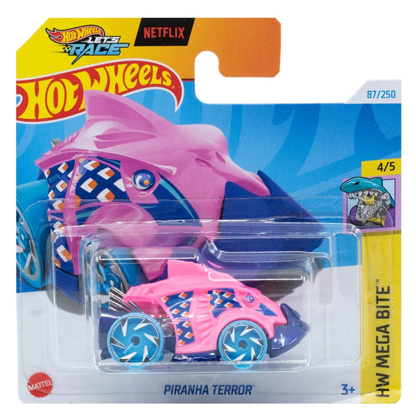 הוט ווילס נטפליקס פיראנה טרור | Hot Wheels Netflix Let's Race Piranha Terror (2nd Color)