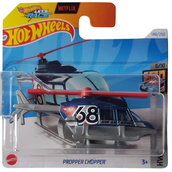 הוט ווילס נטפליקס מסוק פרופר צ'ופר | Hot Wheels Netflix Let's Race Propper Chopper (2nd Color)