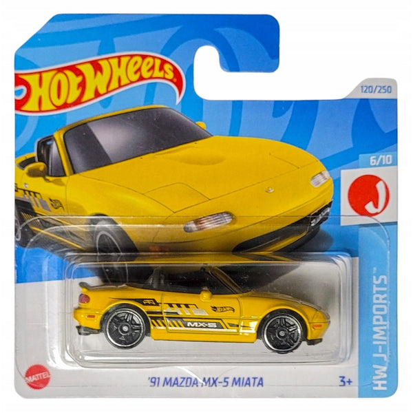 מכונית הוט ווילס מאזדה MX-5 מיאטה 1991 | Hot Wheels '91 Mazda MX-5 Miata (2nd Color)