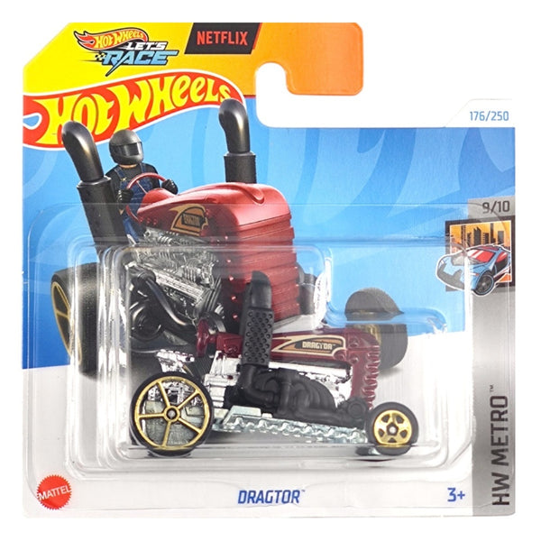 הוט ווילס נטפליקס דראגטור | Hot Wheels Netflix Let's Race Dragtor (2nd Color)