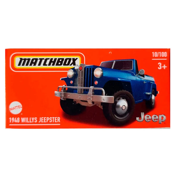 מאצ'בוקס ג'יפ וויליס ג'יפסטר 1948 | Matchbox 1948 Jeep Willys Jeepster Power Grabs