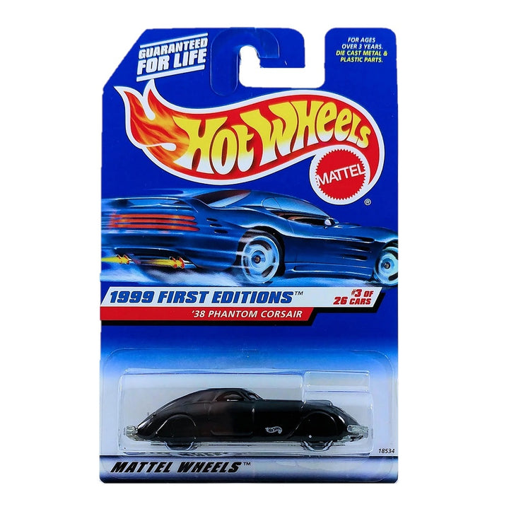 הוט ווילס פאנטום קורסייר 1938 | Hot Wheels 1999 First Editions '38 Phantom Corsair | רכבים | פלאנט איקס | Planet X