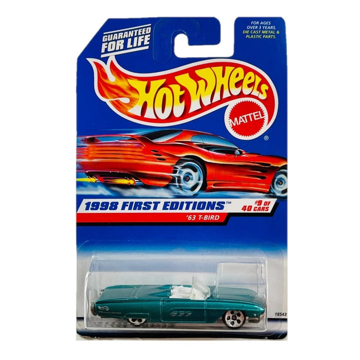 הוט ווילס פורד טאנדר בירד 1963 | Hot Wheels 1998 First Editions '63 T-Bird | רכבים | פלאנט איקס | Planet X