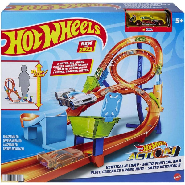 הוט ווילס מסלול קפיצה אנכי בצורת 8 | Hot Wheels Action Vertical-8 Jump Track Set