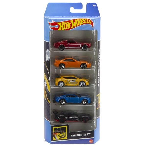 מארז 5 רכבי הוט ווילס נייט בורנרז | Hot Wheels NightBurnerz 5 Pack