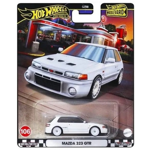 מכונית הוט ווילס פרימיום מאזדה 323 GTR | Hot Wheels Premium Boulevard Mazda 323 GTR