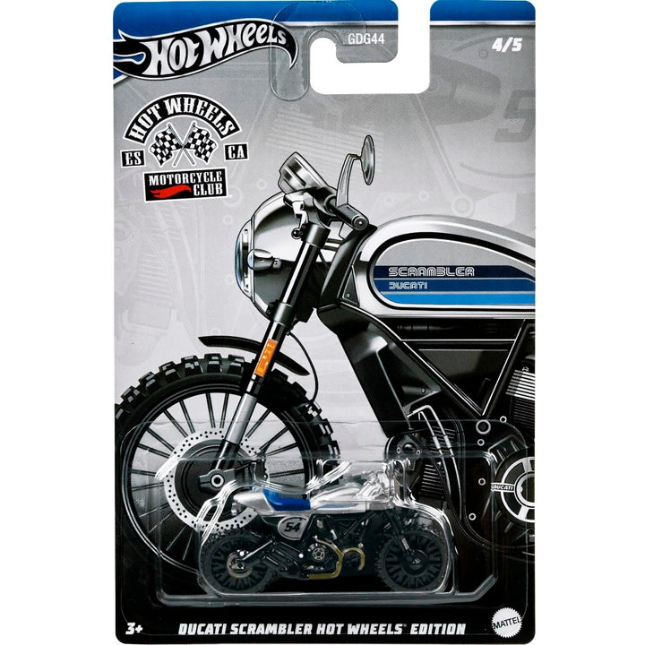 אופנוע הוט ווילס דוקאטי סקרמבלר מהדורת הוט ווילס מועדון אופנועים | Hot Wheels Ducati Scrambler Hot Wheels Edition Motorcycle Club