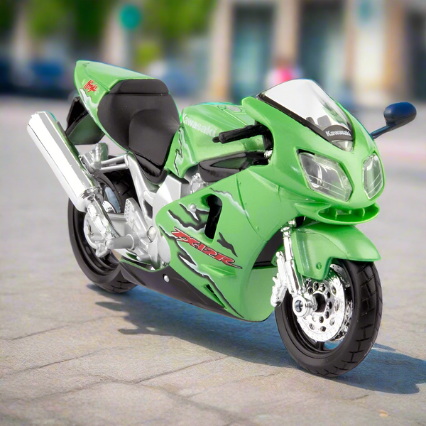 דגם אופנוע קוואסאקי נינג'ה ZX 12R 1:18 מהדורה מיוחדת | Kawasaki Ninja ZX 12R 1:18 Maisto Special Edition