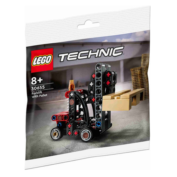 לגו 30655 מלגזה עם משטח טכניק | LEGO 30655 Forklift with Pallet Technic | הרכבות | פלאנט איקס | Planet X