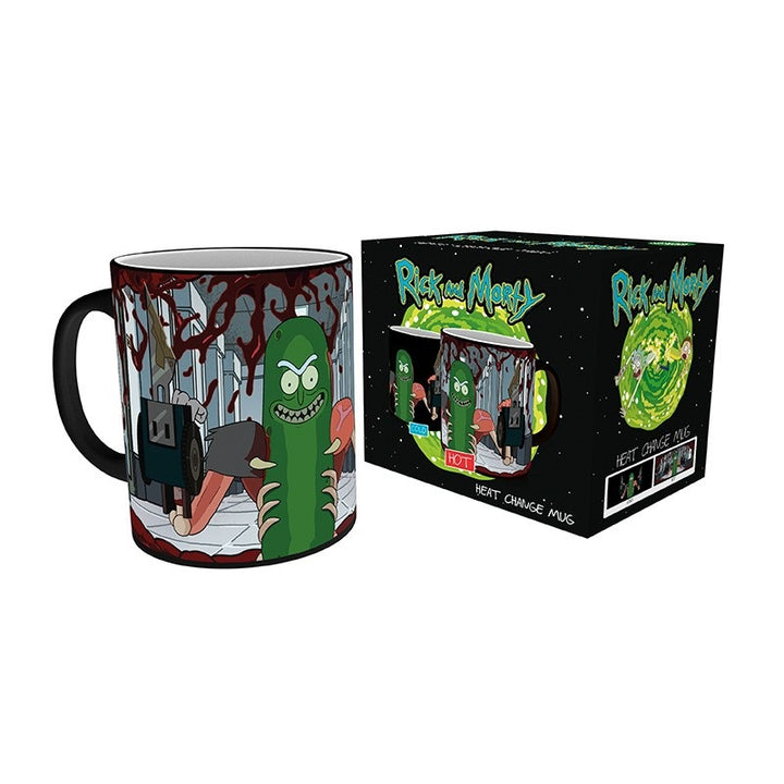 ספל פלא מחליף צבע ריק ומורטי פיקל ריק 320 מ"ל | Rick And Morty Pickle Rick Heat Change Mug | ספלים וכוסות | פלאנט איקס | Planet X