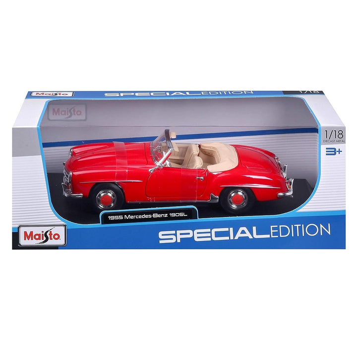 מרצדס בנץ 190 אס אל 1955 מהדורה מיוחדת | Mercedes-Benz 190SL 1:18 Maisto Special Edition | רכבים | פלאנט איקס | Planet X