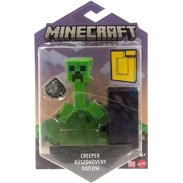 דמות מיינקראפט קריפר כולל אביזר פורטל | Minecraft Creeper Build-a-portal Figure