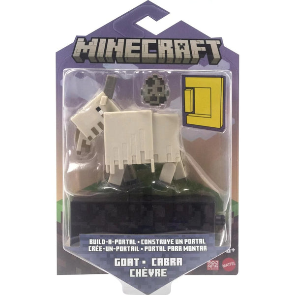 דמות מיינקראפט עז כולל אביזר פורטל | Minecraft Goat Build-a-portal Figure