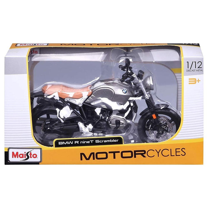 אופנוע ב.מ.וו R NineT סקרמבלר 1:12 | BMW R NineT Scambler 1:12 Maisto Motorcycle Diecast Model | רכבים | פלאנט איקס | Planet X