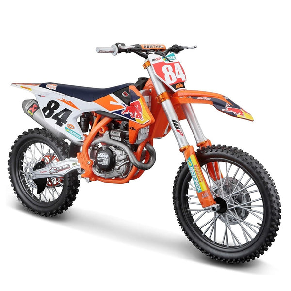 דגם אופנוע מוטוקרוס KTM 450 SX-F רד בול ג'פרי הרלינגס | Red Bull KTM 450 SX-F Supercross Factory Edition 2018 1:6 Diecast Model Maisto