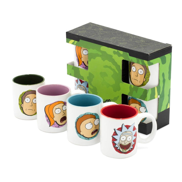 מארז 4 כוסות אספרסו ריק ומורטי | Rick and Morty Espresso Mugs 4 Pack