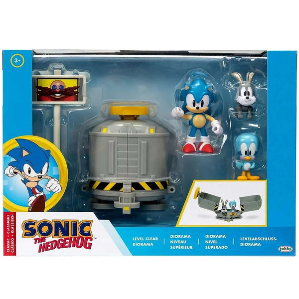 ערכת דיורמה סיום שלב סוניק הקיפוד | Sonic The Hedgehog Classic Level Clear 2.5-Inch Diorama