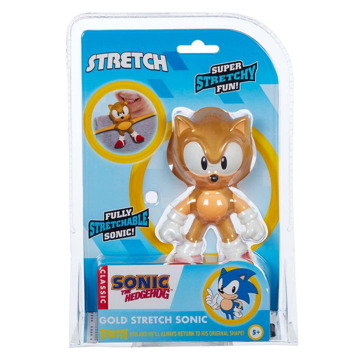 בובת סוניק הקיפוד נמתחת מהדורת זהב | Sonic The Hedgehog Stretch Gold Edition | דמויות וגיבורים | פלאנט איקס | Planet X