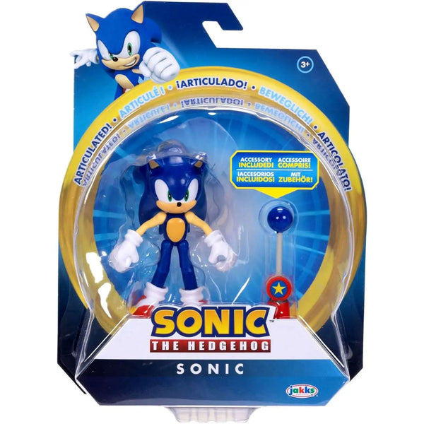 בובת סוניק הקיפוד 4 אינץ' כולל פעמון צ'קפוינט | Sonic The Hedgehog With Blue Checkpoint